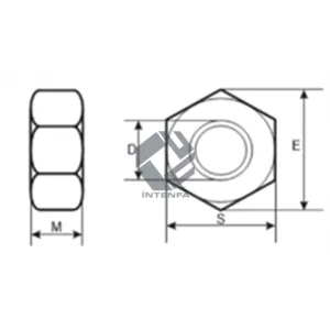 I8I Kalite DIN 934 - ISO 4032 - UNI 5588 Altıköşe Somun Elektro Galvanizli